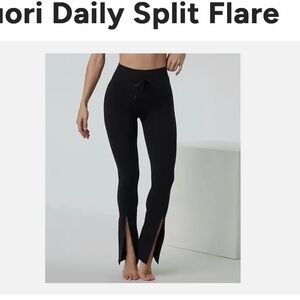 Vuori NWT Daily Stride Black Split Flare Pants size medium